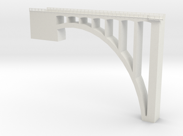 North Fork Bridge Section 1 N scale in White Natural Versatile Plastic