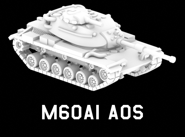 M60A1 (AOS) in White Natural Versatile Plastic: 1:220 - Z