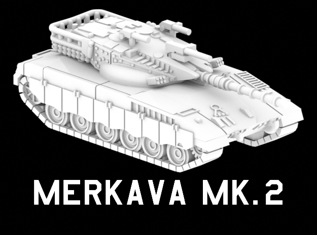 Merkava Mk.2 in White Natural Versatile Plastic: 1:220 - Z