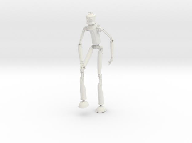 Robotman 20cm in White Natural Versatile Plastic