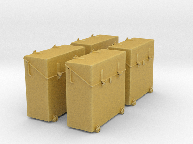 1/48 IJN Ammo Box 25mm Triple Set 4 Units in Tan Fine Detail Plastic