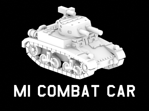 M1 Combat Car in White Natural Versatile Plastic: 1:220 - Z