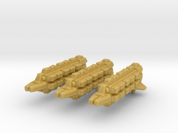 Cardassian Military Freighter 1/15000 x3 in Tan Fine Detail Plastic