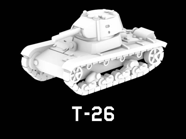 T-26 in White Natural Versatile Plastic: 1:220 - Z