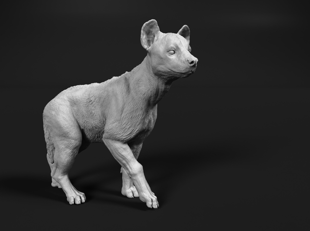 Spotted Hyena 1:9 Walking Cub in White Natural Versatile Plastic