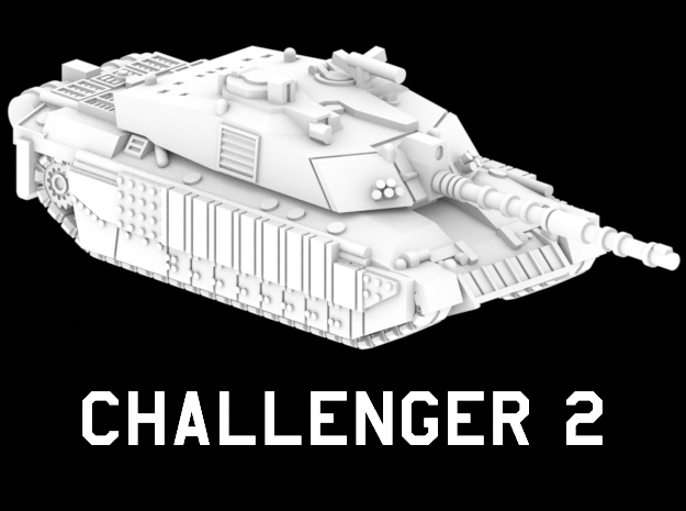 Challenger 2 in White Natural Versatile Plastic: 1:220 - Z