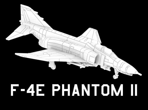 F-4E Phantom II (Loaded) in White Natural Versatile Plastic: 1:220 - Z