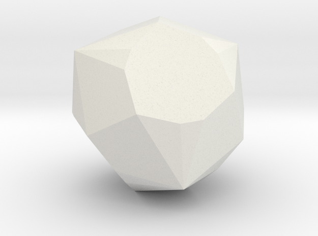 05. Self Dual Tetracontahedron Pattern 1 - 1in in White Natural Versatile Plastic