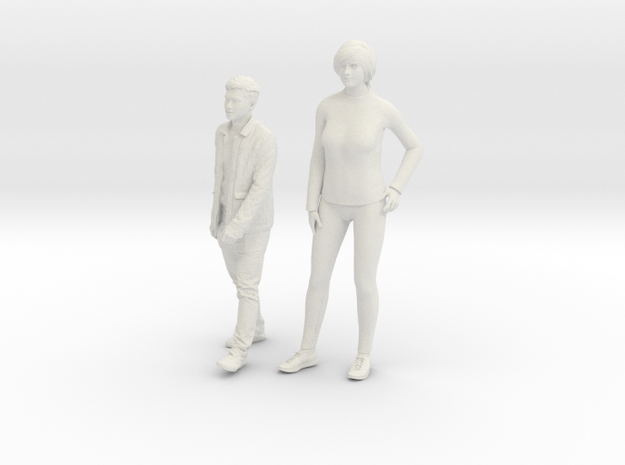Land of the Giants Betty and Barry in White Natural Versatile Plastic: Small