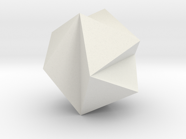 12. Jessen Orthogonal Icosahedron - 1in in White Natural Versatile Plastic