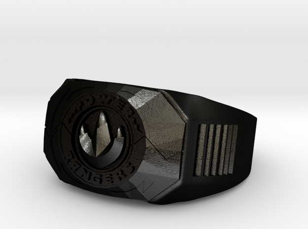 Green Power Ranger Morpher Ring Size 10 in Matte Black Steel