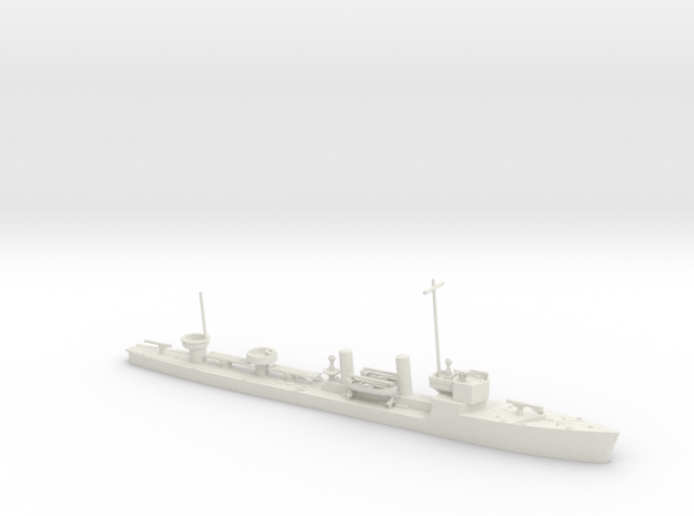 1/350 Scale Danish torpedo boat HDMS Glenten in White Natural Versatile Plastic