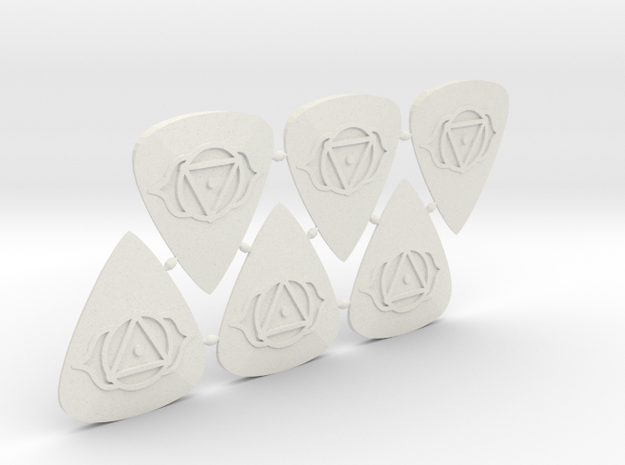 Ajna Guitar Pick (6 Pack) in White Natural Versatile Plastic