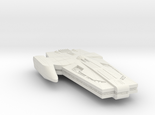 "Flatbed" Freighter in White Natural Versatile Plastic