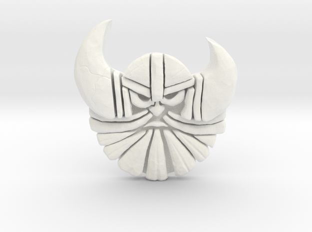 Dwarf emblem in White Processed Versatile Plastic
