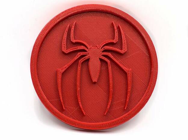 Marvel - Spiderman logo in Red Processed Versatile Plastic