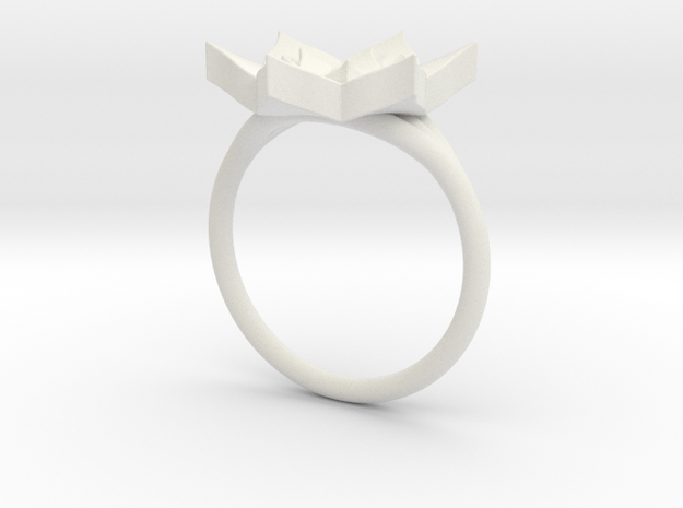 Lily Ring in White Natural Versatile Plastic