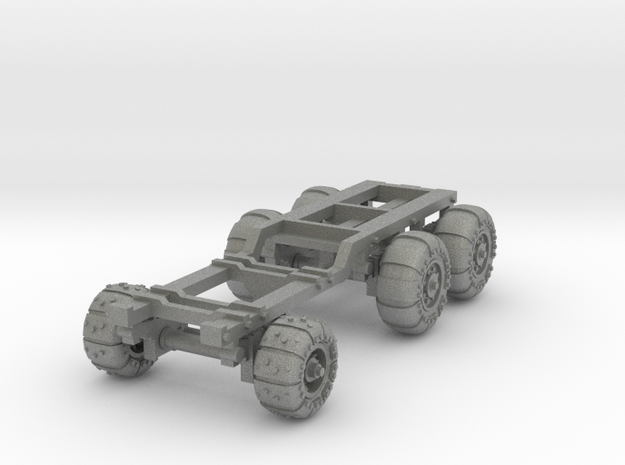 Truck chassis with wheels - downloadable in Gray PA12