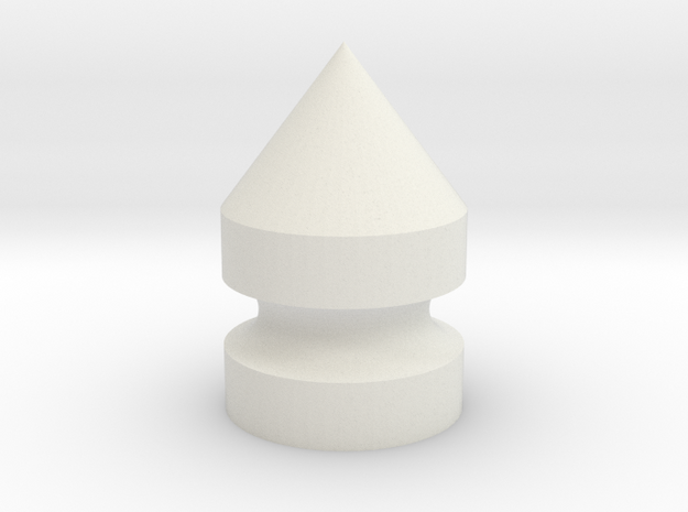 Collective Chess Tank Piece (Label on Bottom) in White Natural Versatile Plastic