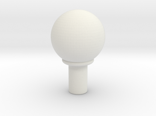 KDB001 Spherical Bollard 1-24 in White Natural Versatile Plastic