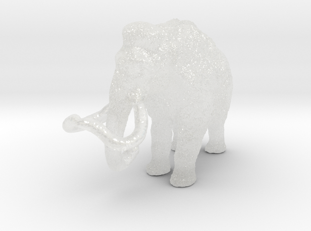Woolly Mammoth 1:220 Standing Female in Clear Ultra Fine Detail Plastic
