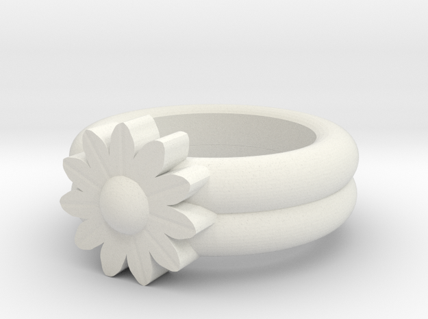 Sarah Allen Gerbera Ring in White Natural Versatile Plastic