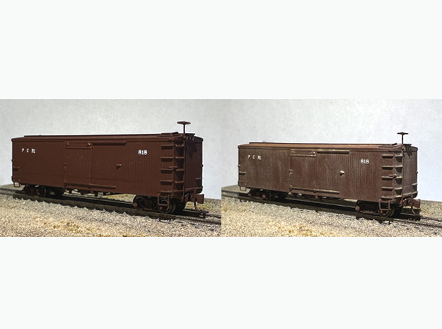 Nn3 Pacific Coast Railway 33' Box Car #804 in Tan Fine Detail Plastic