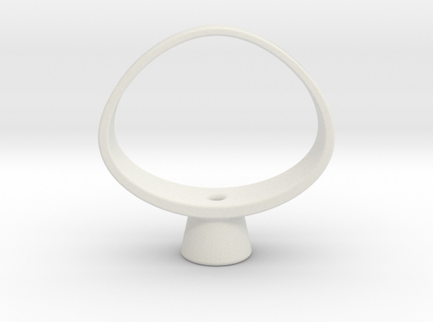 Loop Vase 4 flowername.v2 in White Natural Versatile Plastic
