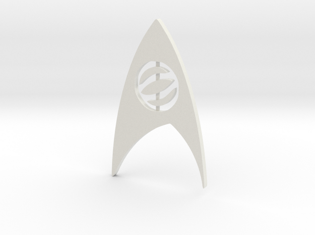 Wall Badge - TOS Sciences in White Natural Versatile Plastic