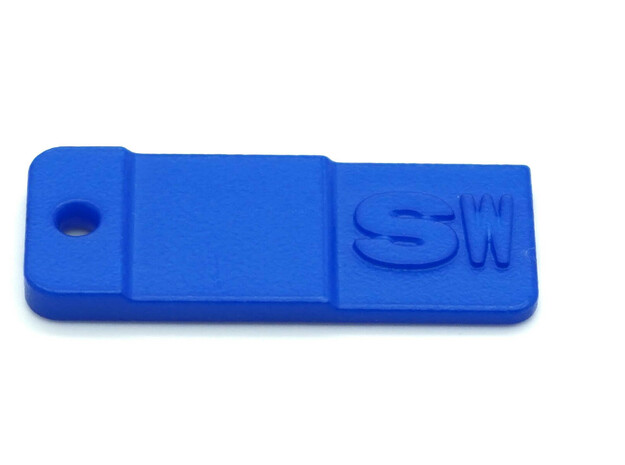 Smooth Versatile Plastic [PA12 (SLS)] Sample  in Blue Smooth Versatile Plastic