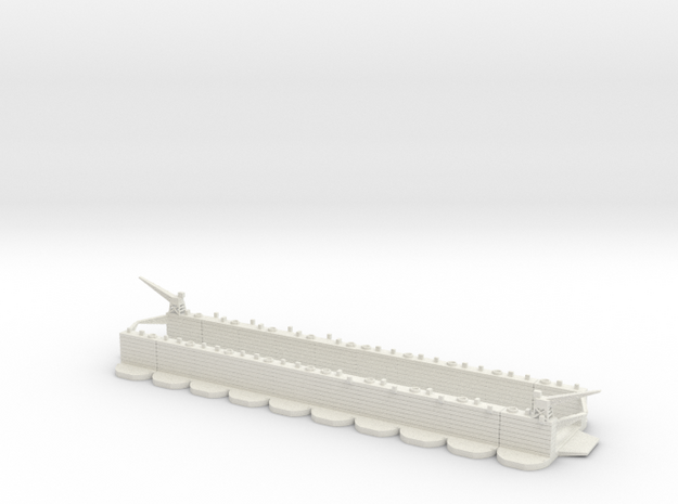 1/1250 Scale USS Artisan ABSD-1 All ten sections in White Natural Versatile Plastic