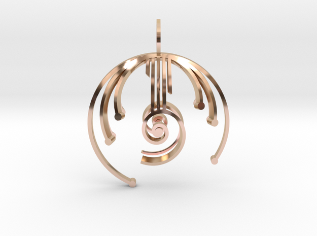 Harmonic Oscillator (Double-Domed) in 14k Rose Gold Plated Brass