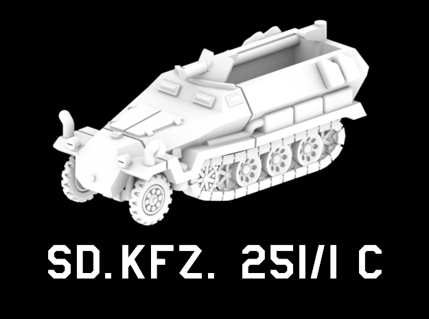 Sd.Kfz.251/1 C in White Natural Versatile Plastic: 1:220 - Z