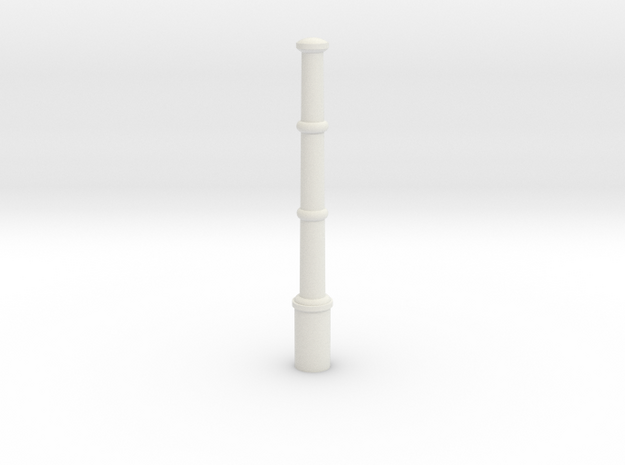 KDB002 Westminster Cast Iron Style Bollard 1-24 sc in White Natural Versatile Plastic