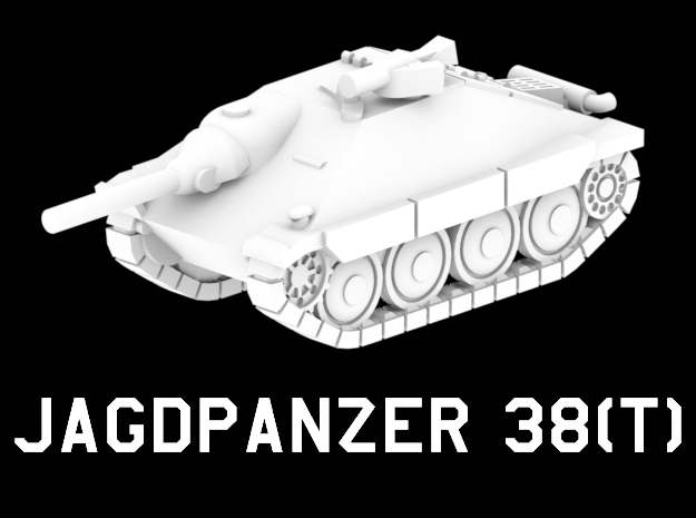 Jagdpanzer 38(t) in White Natural Versatile Plastic: 1:220 - Z