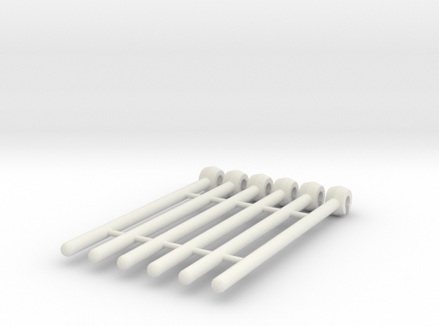 Mammoth handrail struts v2 in White Natural Versatile Plastic