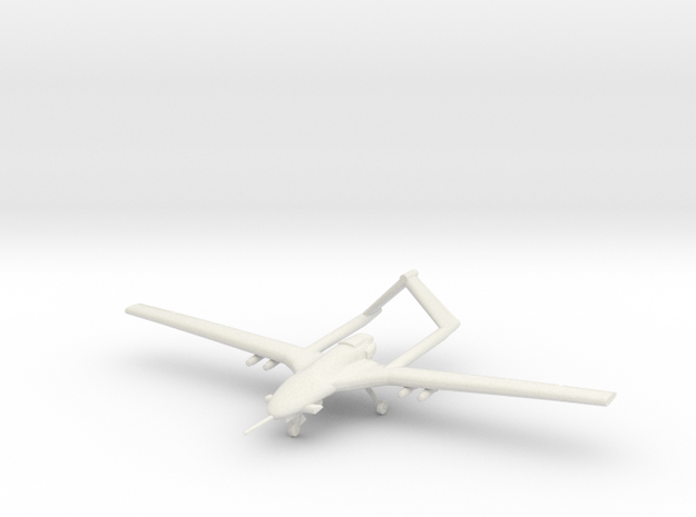 1/72 Bayraktar TB2 Drone with Undercarriage in White Natural Versatile Plastic