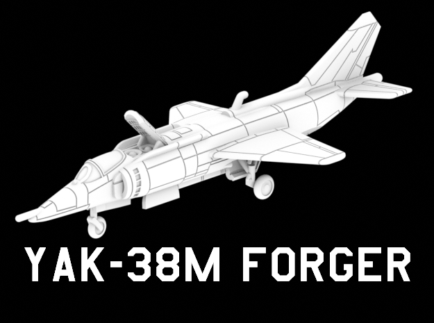 Yak-38M Forger (Clean, Vertical) in White Natural Versatile Plastic: 1:220 - Z