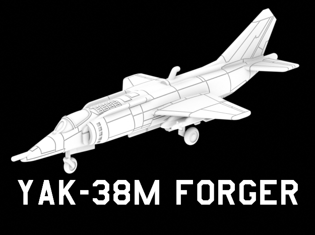 Yak-38M Forger (Loaded, Horizontal) in White Natural Versatile Plastic: 1:220 - Z