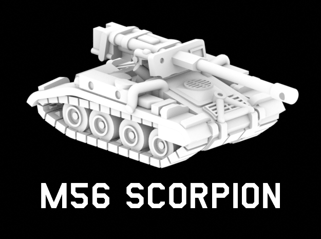 M56 Scorpion in White Natural Versatile Plastic: 1:220 - Z