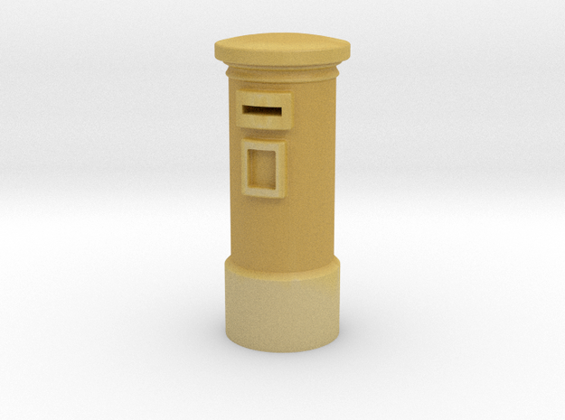 N/OO Scale English Post Box in Tan Fine Detail Plastic: 1:160 - N