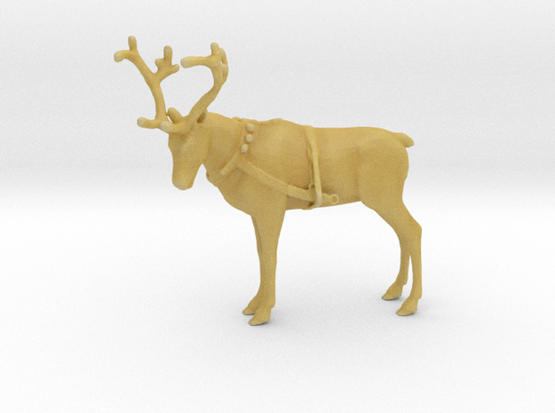 Reindeer Standing Small w/Harness in Tan Fine Detail Plastic: 1:72