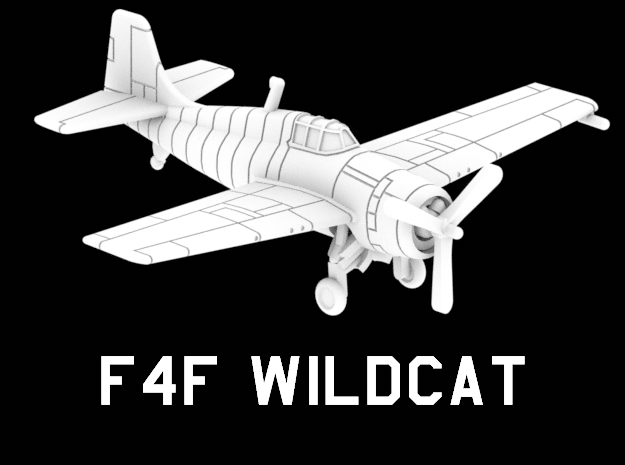 F4F Wildcat in White Natural Versatile Plastic: 1:220 - Z