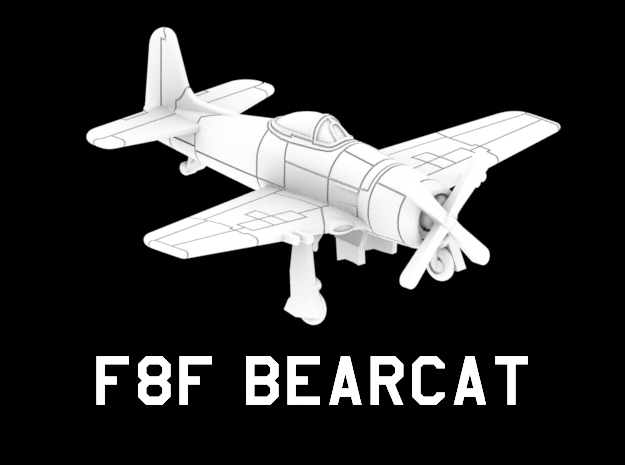 F8F Bearcat in White Natural Versatile Plastic: 1:220 - Z