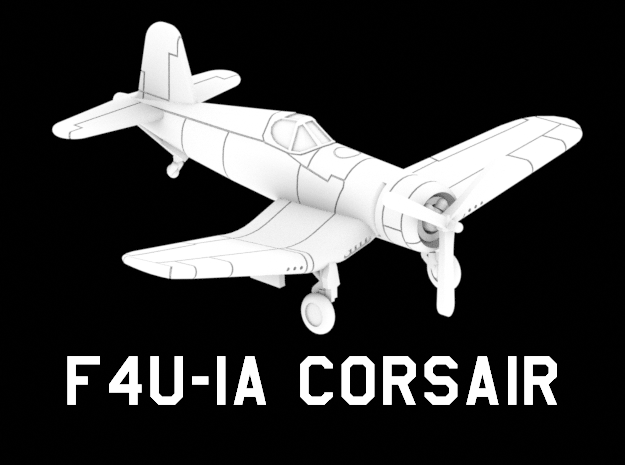 F4U-1A Corsair in White Natural Versatile Plastic: 1:220 - Z