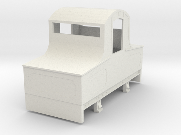 O9 Groudle Glen Styled Battery Electric Locomotive in White Natural Versatile Plastic