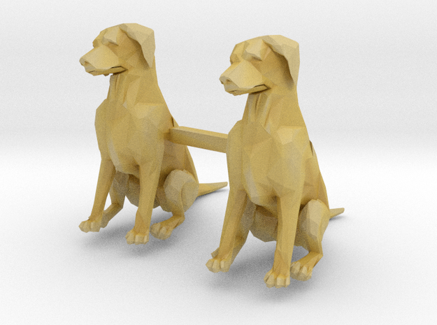 Dogs Sitting in Clear Ultra Fine Detail Plastic: 1:64 - S