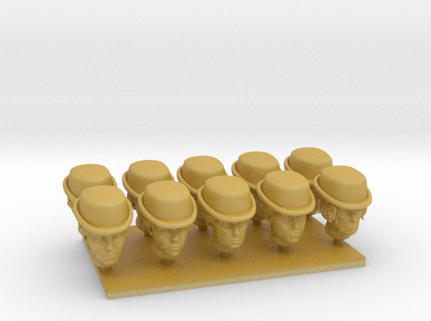 28mm heroic scale female WPC Pillbox hat in Tan Fine Detail Plastic: Small