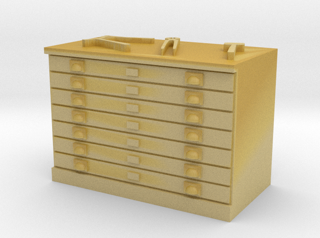 Tool Chest with Hand Tools in Tan Fine Detail Plastic: 1:48 - O