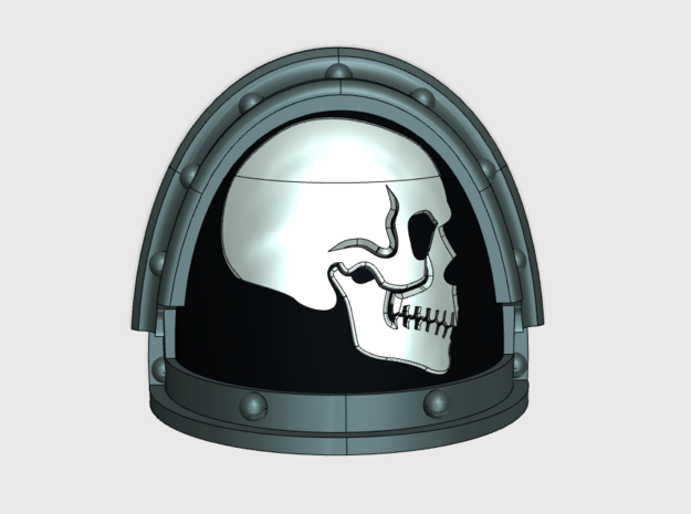 10x Side Skull - G:3a Right Shoulders in Tan Fine Detail Plastic